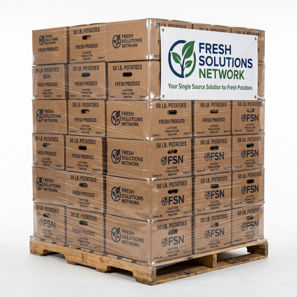 Fresh Solutions Network® Mixed Potato Foodservice Pallet — 2,000 lb (40 × 50 lb)