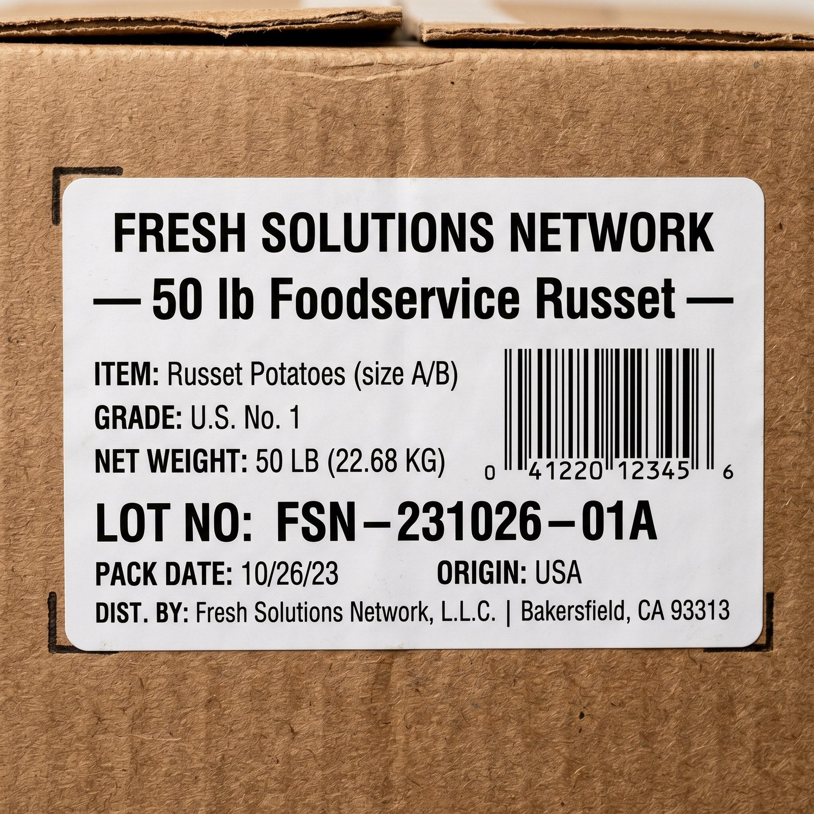 Fresh Solutions Network® Mixed Potato Foodservice Pallet — 2,000 lb (40 × 50 lb)