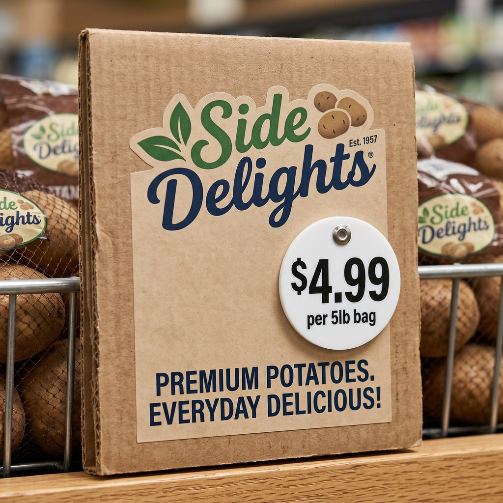 Side Delights® Mixed Potato Retail Display Bin — 200 lb Assorted