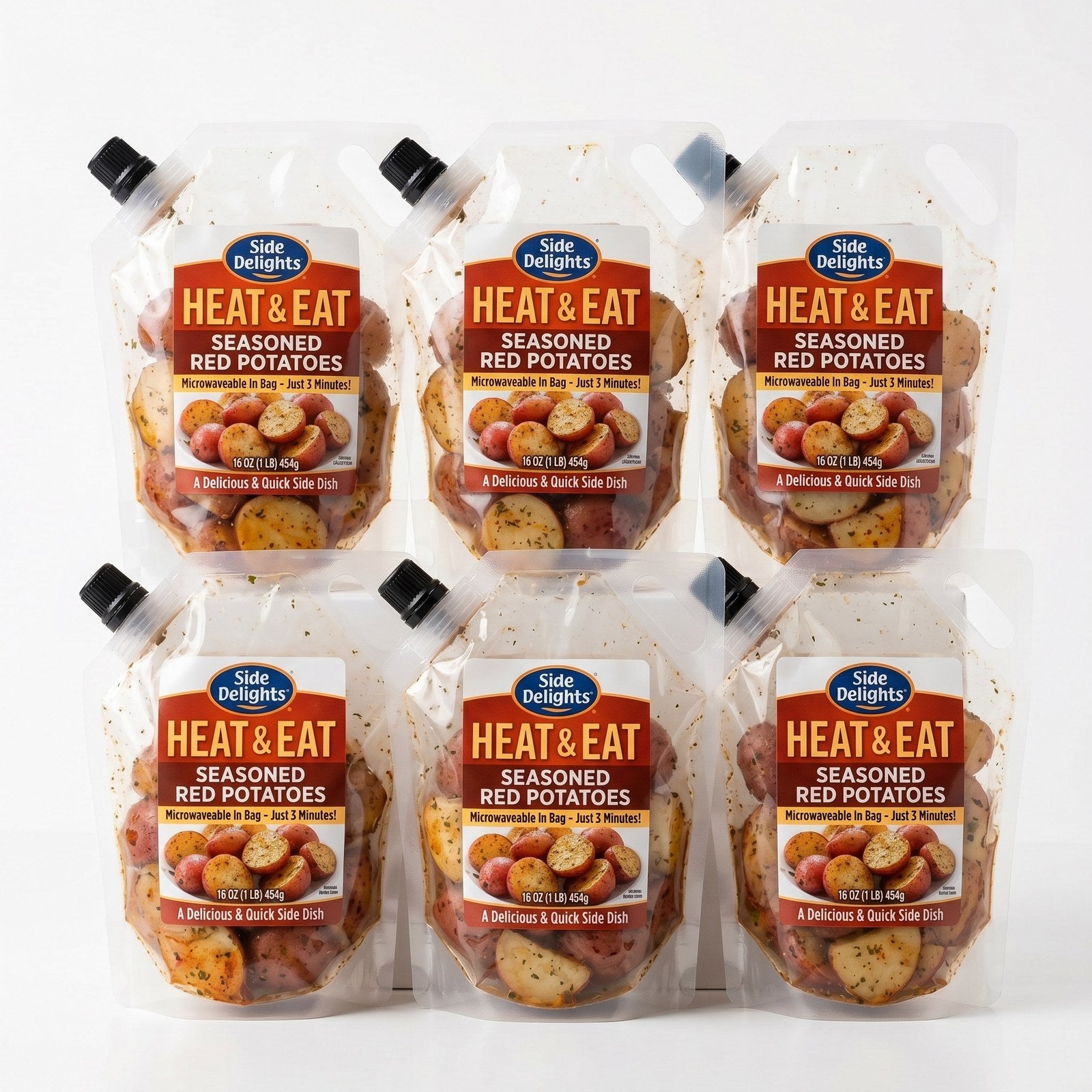 Side Delights® Heat & Eat Seasoned Red Potatoes — 6 × 16 oz Case