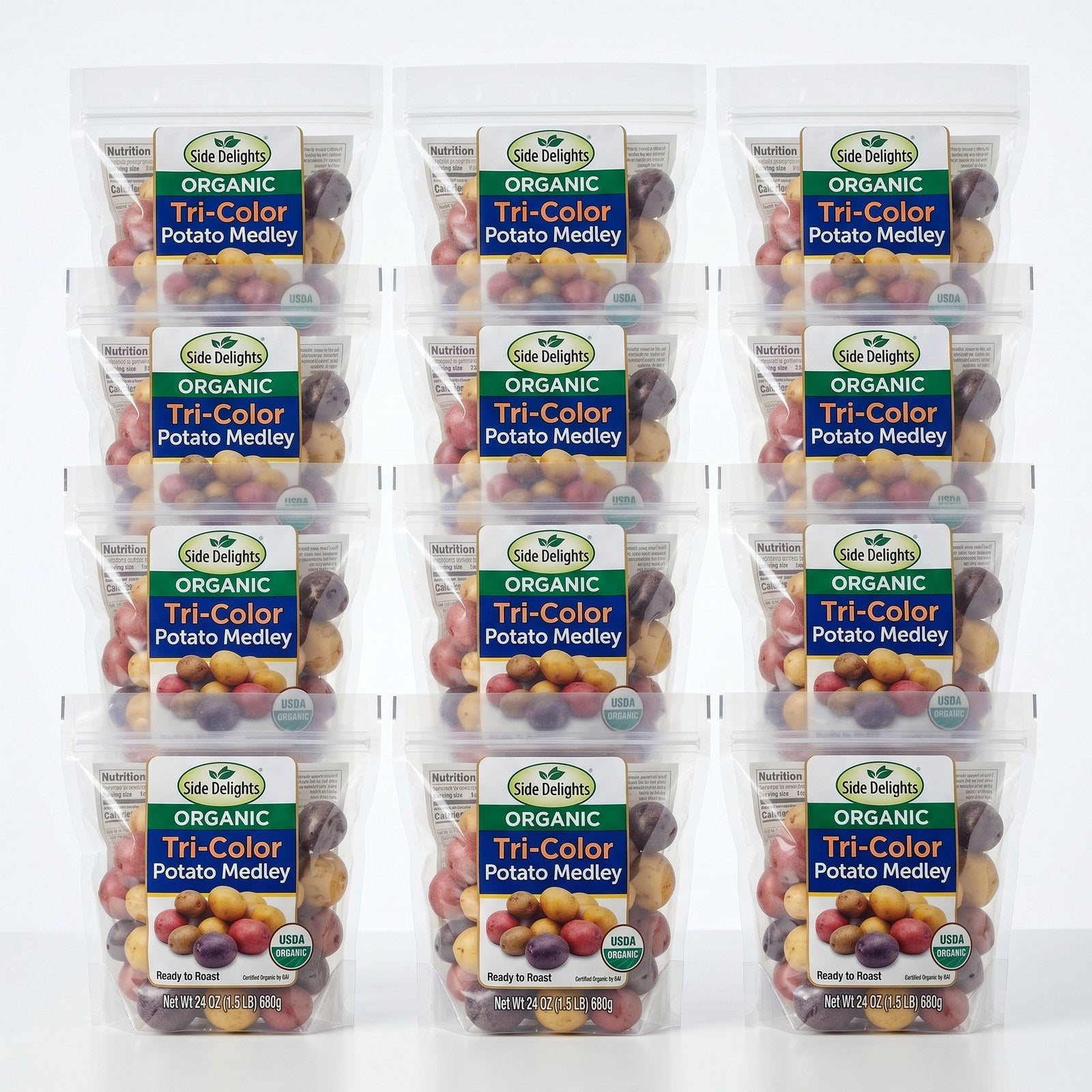 Side Delights® Organic Petite Medley — 12 × 24 oz Tri-Color Case