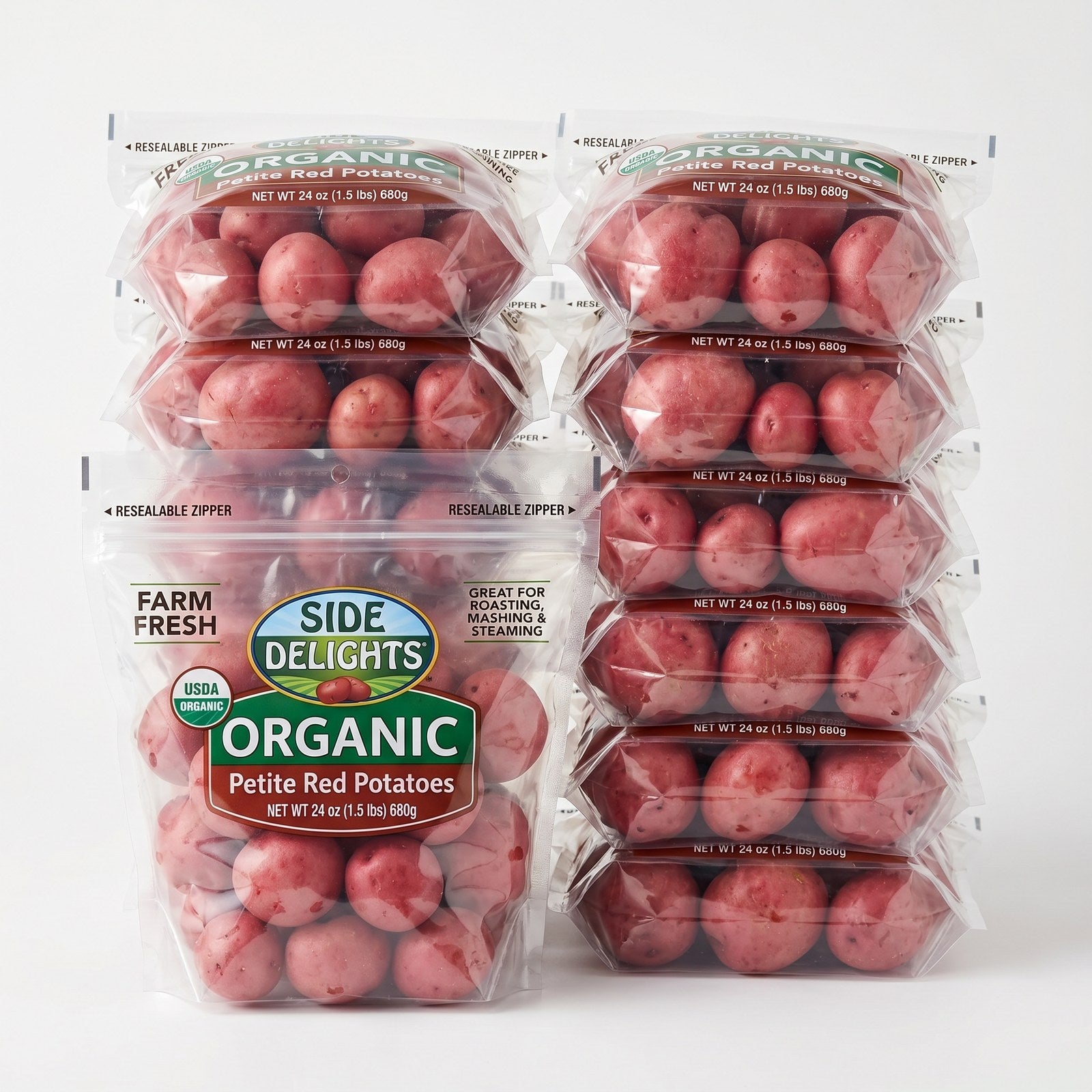 Side Delights® Organic Petite Red Potatoes — 12 × 24 oz Case