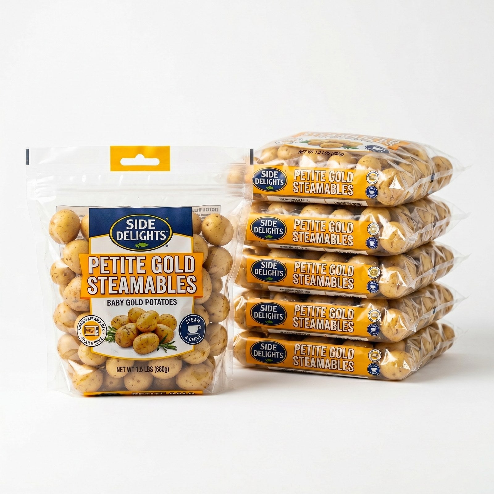Side Delights® Petite Gold Potatoes — 12 × 1.5 lb Steamables Case