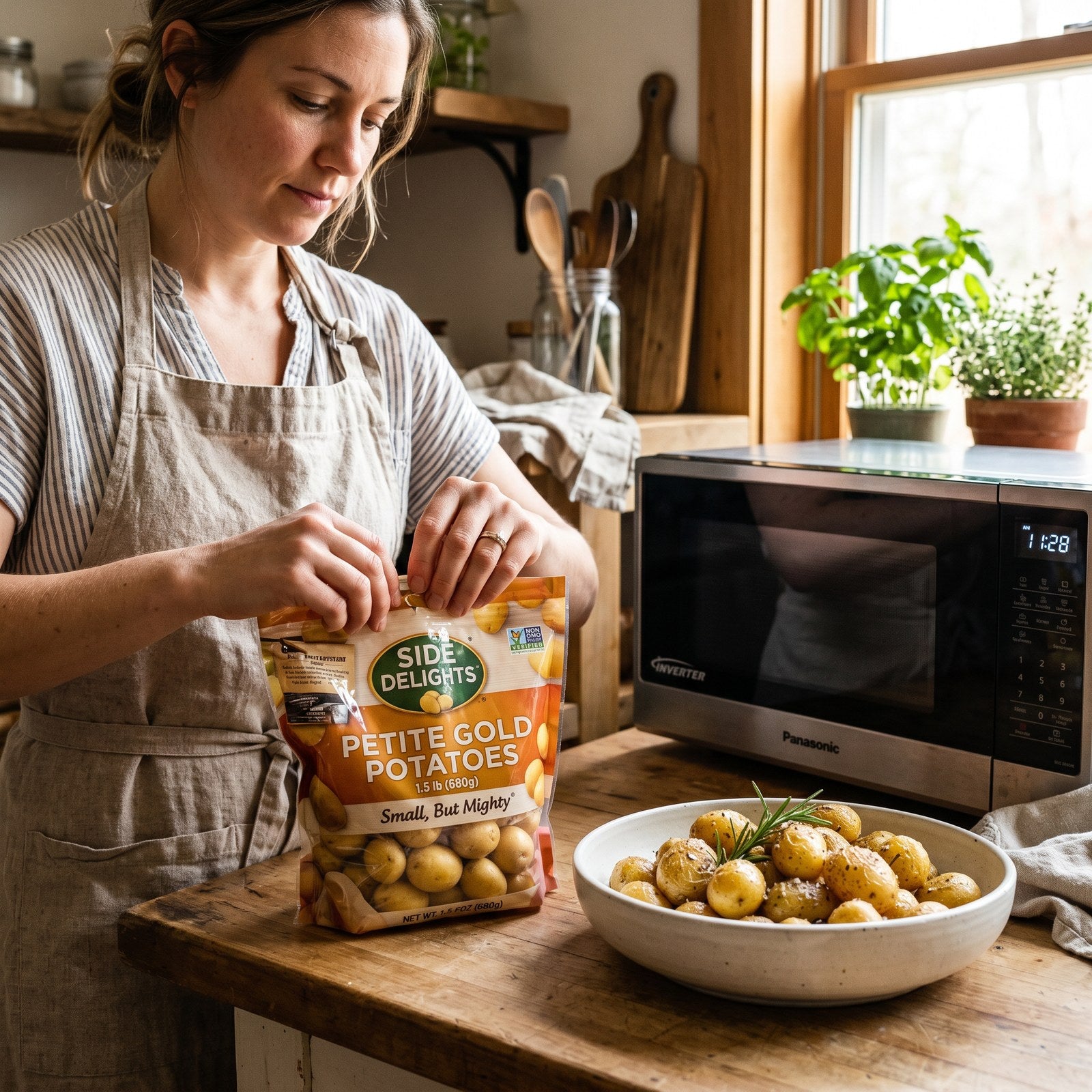 Side Delights® Petite Gold Potatoes — 12 × 1.5 lb Steamables Case