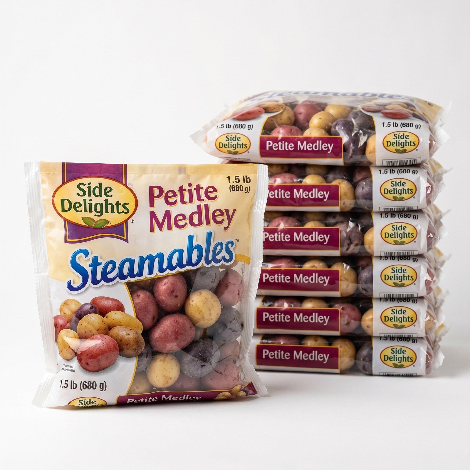 Side Delights® Petite Medley Potatoes — 12 × 1.5 lb Tri-Color Case